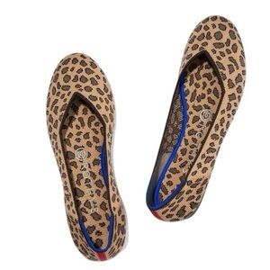 NEW Rothy’s The Flat Retired Cheetah Leopard Mocha Spot Ballet Flats - 8